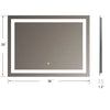 Bathroom Led Vanity Mirror with Light, Dimmable Touch Switch Control, Anti-Fog Wall Mounted Makeup Mirror for Wall